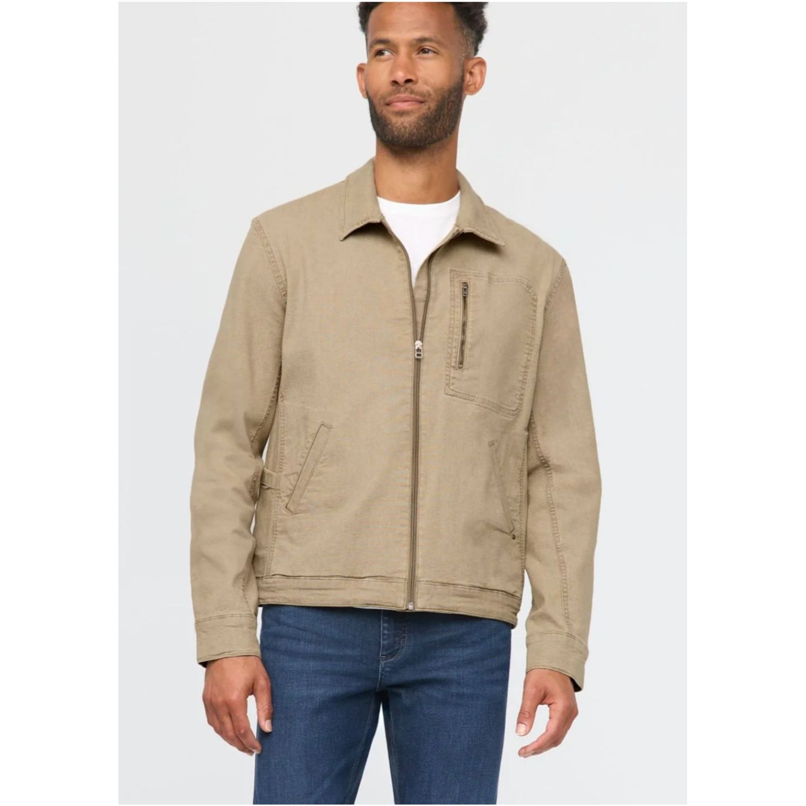 Duer Men’s Small Stretch Canvas Utility Jacket - Tan Khaki Nwt